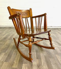 Vintage or Antique Victorian Style Pressed Back Spindle Rocking Chair