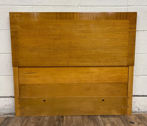 Vintage Twin Size Mid Century Modern MCM Inlaid Border Headboard