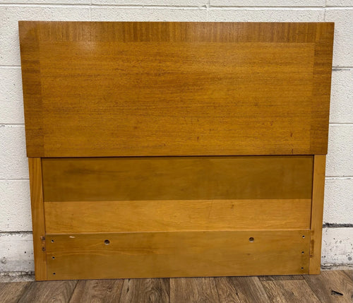 Vintage Twin Size Mid Century Modern MCM Inlaid Border Headboard