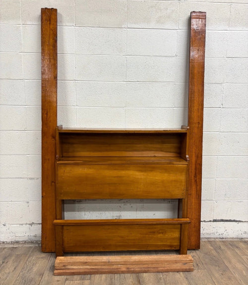 Vintage Twin Size MCM Mid Century Modern Maple Bookcase Bedframe
