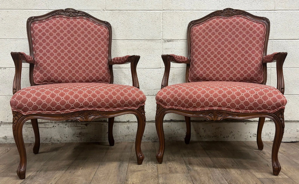 Vintage Brandywine Design Furniture French Louis XV Regency Style Armchairs