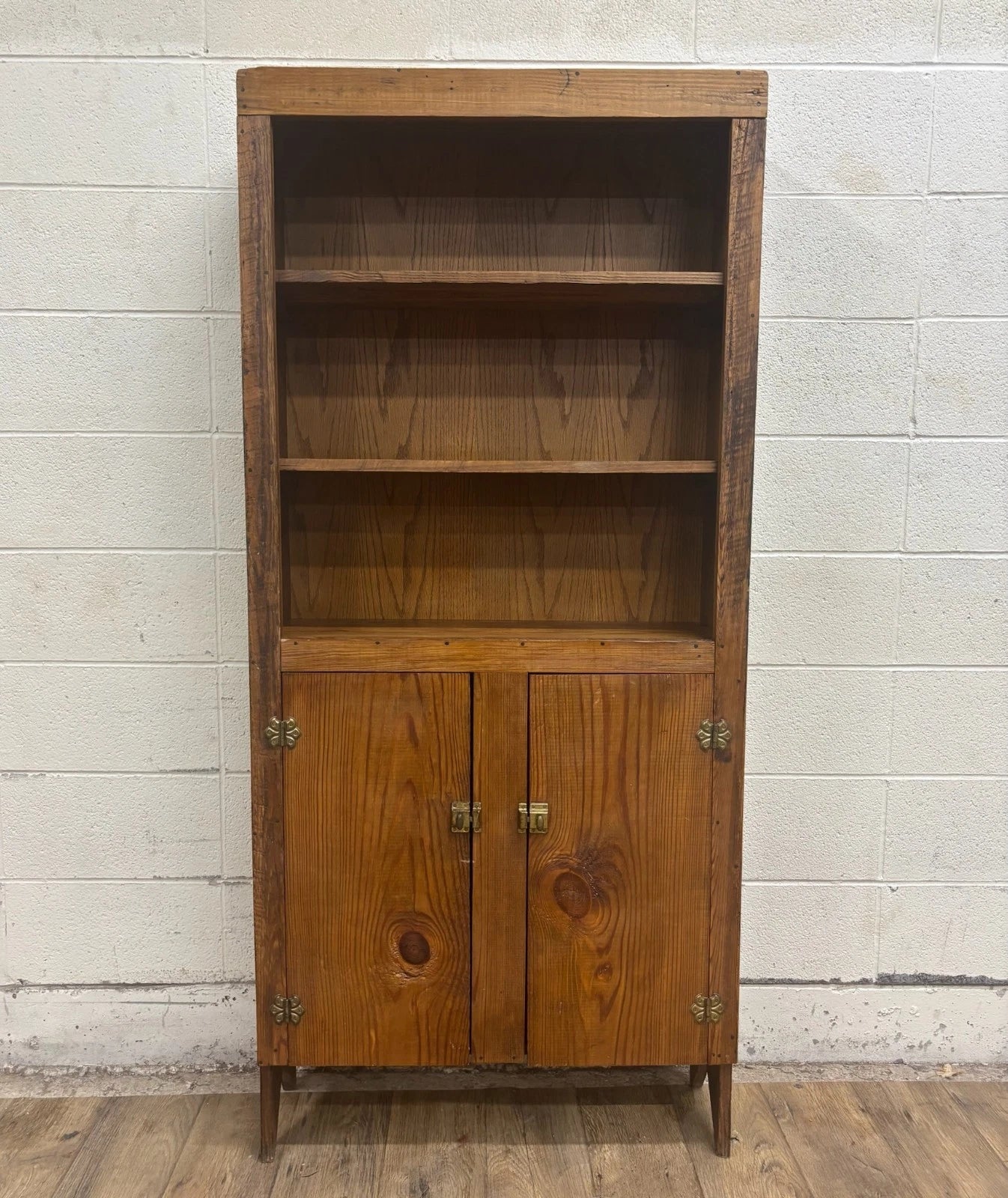 Vintage Primitive Style Pine Step Back Cupboard