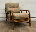 Vintage Ficks Reed Mid Century Modern MCM Rattan Armchair Lounge Chair Lounger