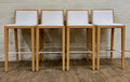 Martin Brattrud Maple Feather Down Upholstered Barstools Style 1045 - Set of 4
