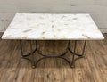 Vintage Hooker Furniture Co Selenite Mosaic Sunburst Dining Table Writing Desk