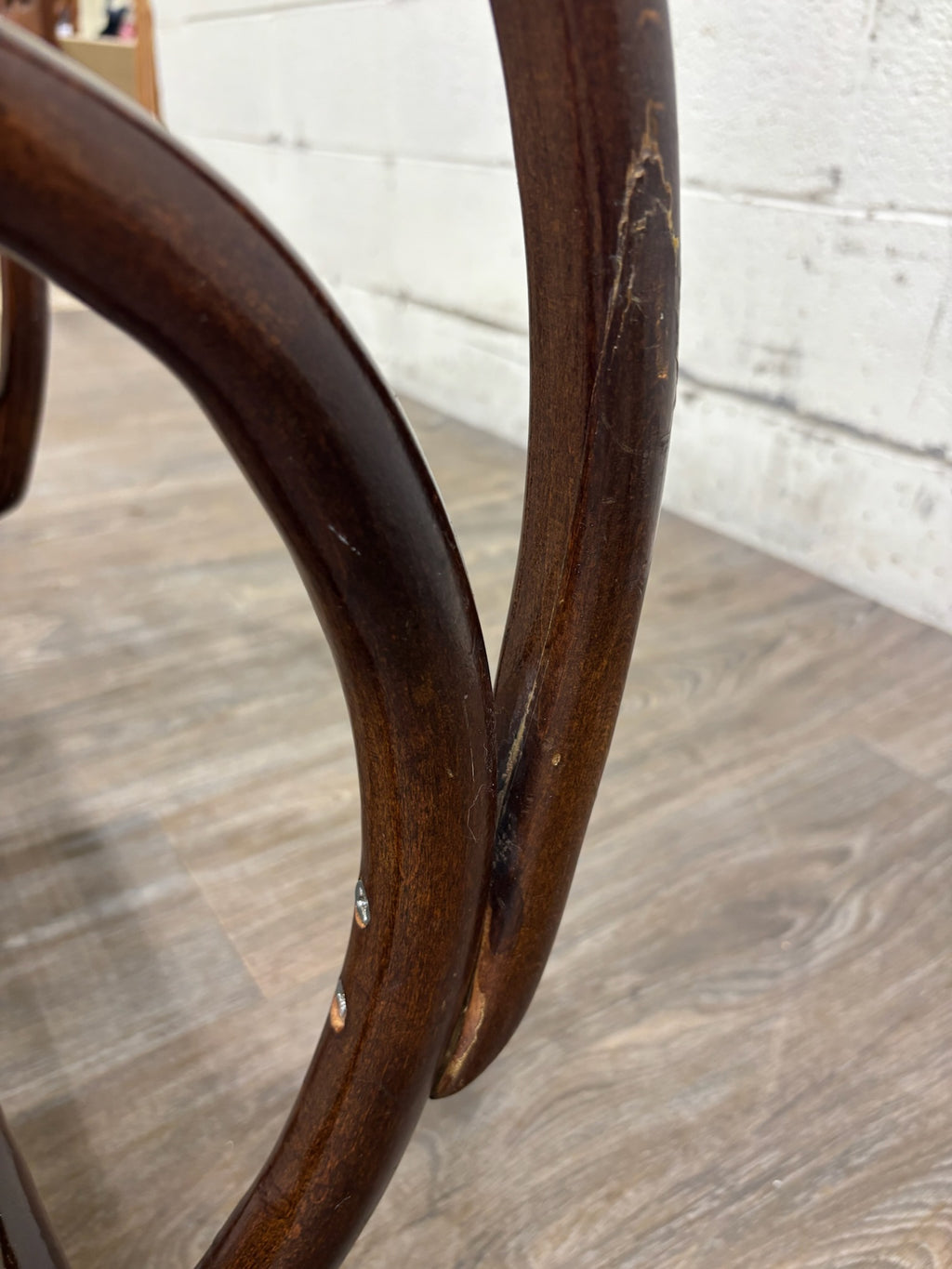 Vintage Thonet Style Bentwood Beechwood Cane Seat Cane Back Rocking Chair