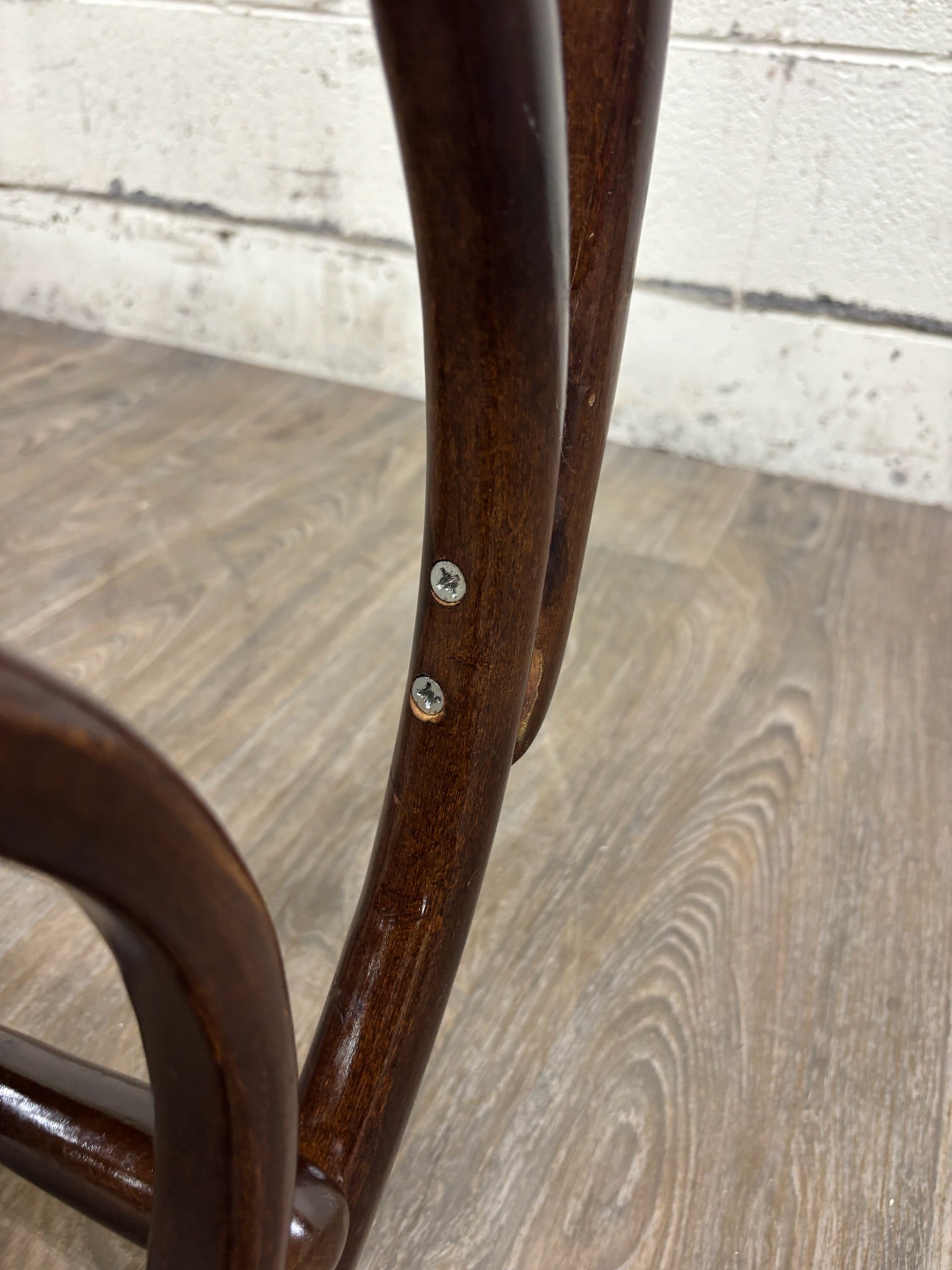 Vintage Thonet Style Bentwood Beechwood Cane Seat Cane Back Rocking Chair