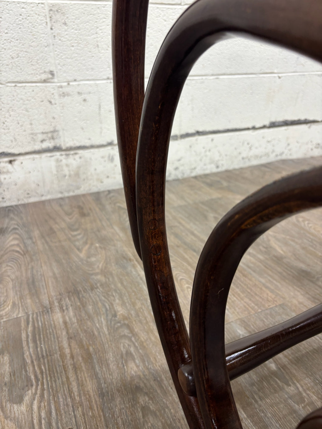 Vintage Thonet Style Bentwood Beechwood Cane Seat Cane Back Rocking Chair