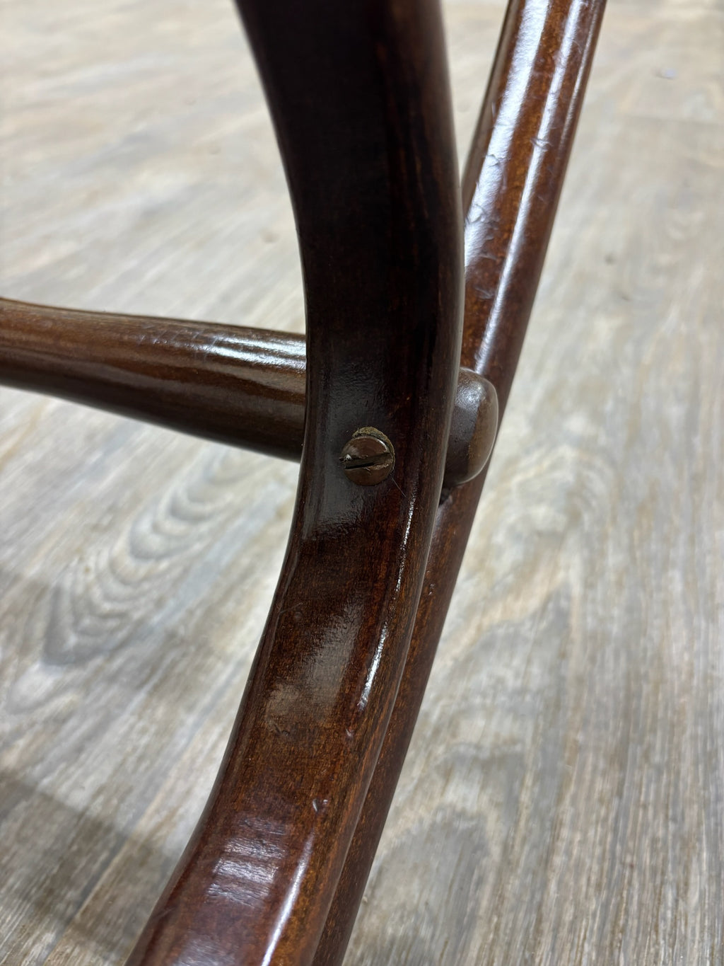 Vintage Thonet Style Bentwood Beechwood Cane Seat Cane Back Rocking Chair