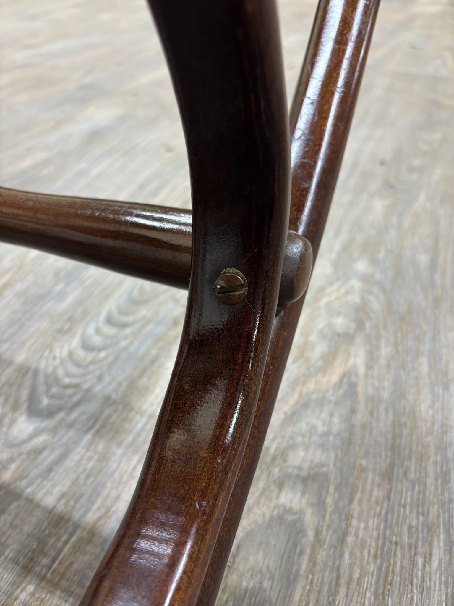 Vintage Thonet Style Bentwood Beechwood Cane Seat Cane Back Rocking Chair