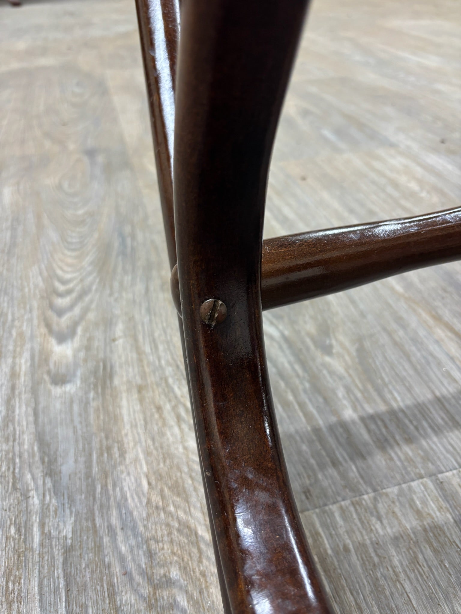 Vintage Thonet Style Bentwood Beechwood Cane Seat Cane Back Rocking Chair