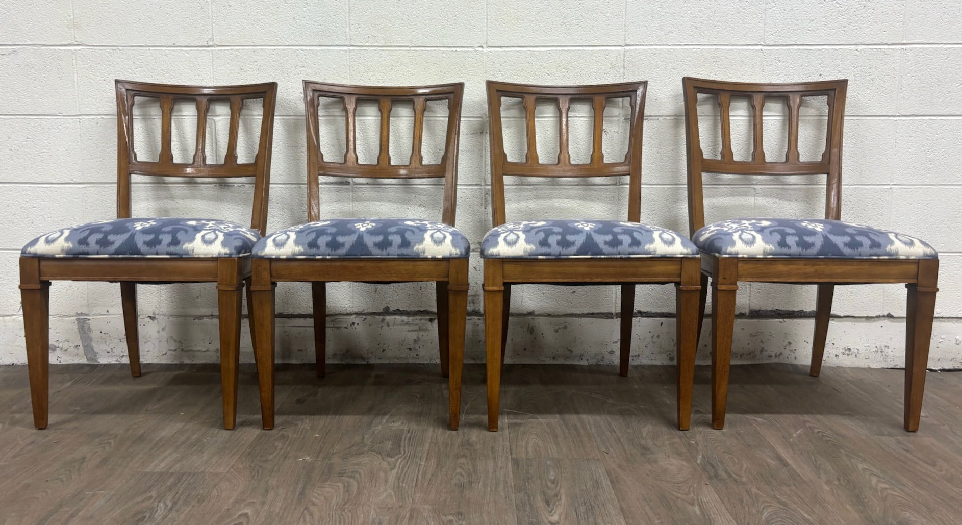 Vintage Mid Century Modern MCM Upholstered Dining Side Chairs - Set of 4