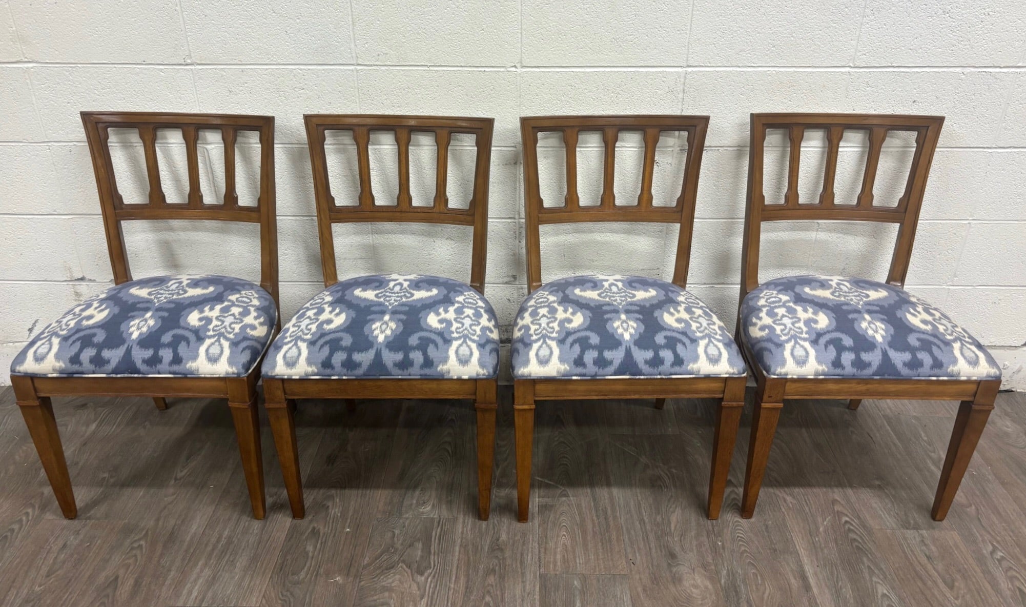 Vintage Mid Century Modern MCM Upholstered Dining Side Chairs - Set of 4