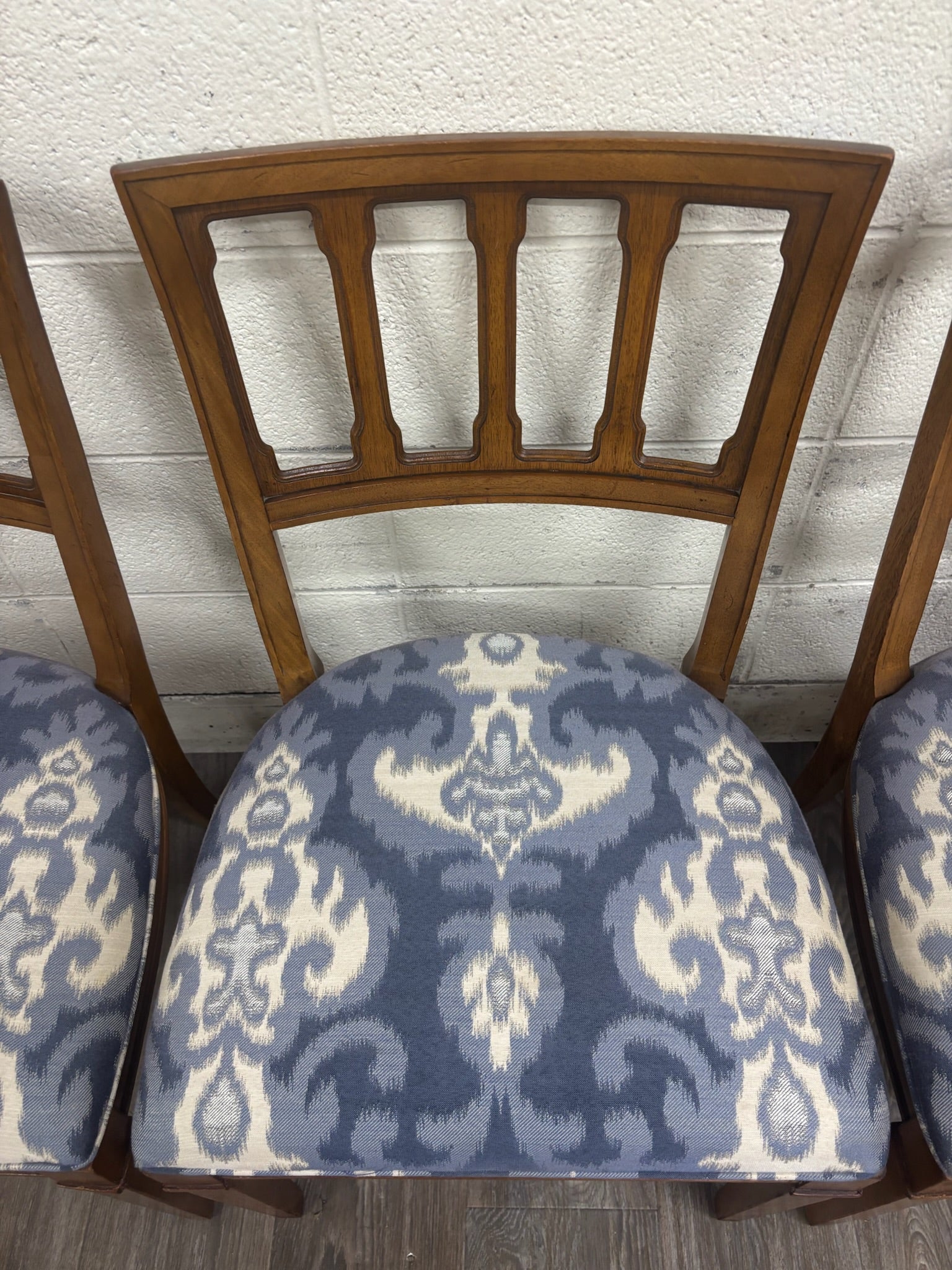 Vintage Mid Century Modern MCM Upholstered Dining Side Chairs - Set of 4