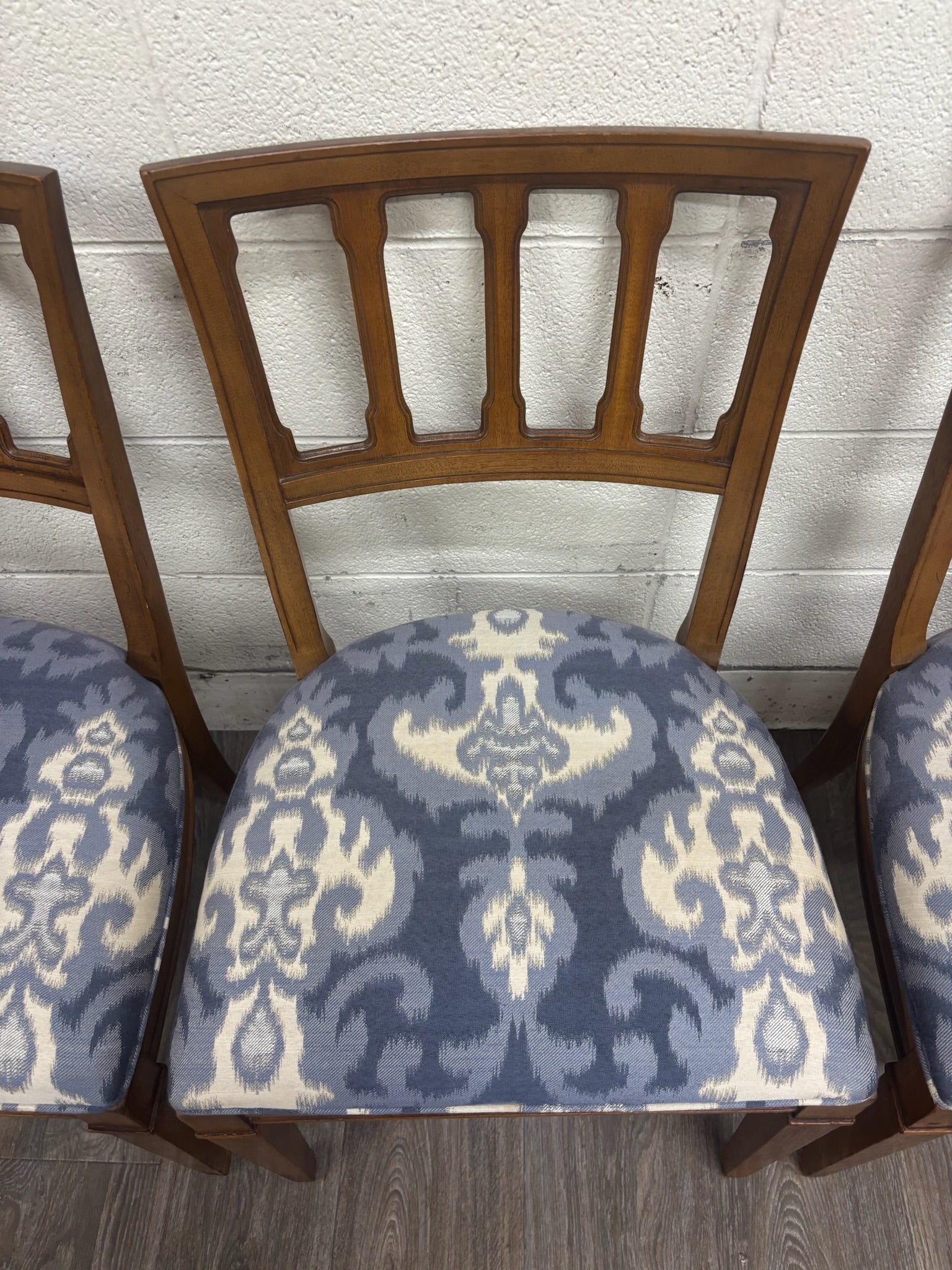 Vintage Mid Century Modern MCM Upholstered Dining Side Chairs - Set of 4