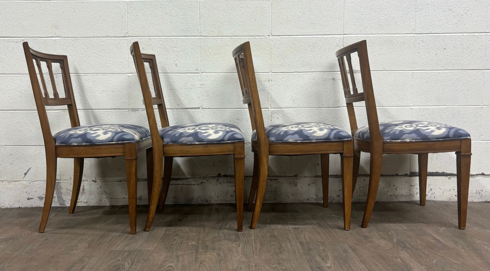 Vintage Mid Century Modern MCM Upholstered Dining Side Chairs - Set of 4