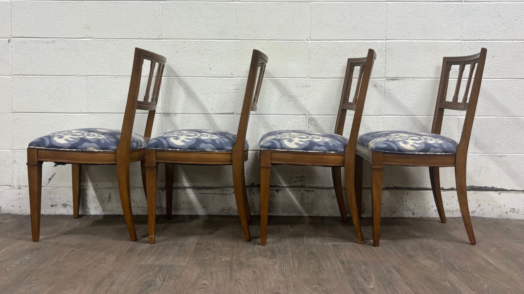 Vintage Mid Century Modern MCM Upholstered Dining Side Chairs - Set of 4