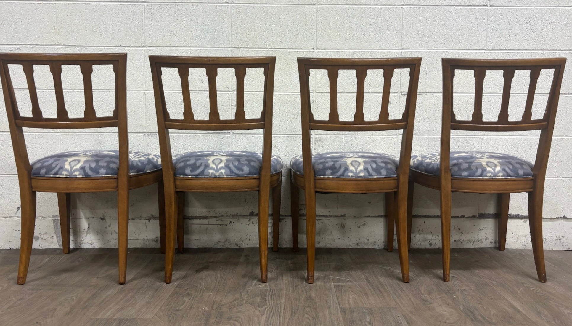 Vintage Mid Century Modern MCM Upholstered Dining Side Chairs - Set of 4