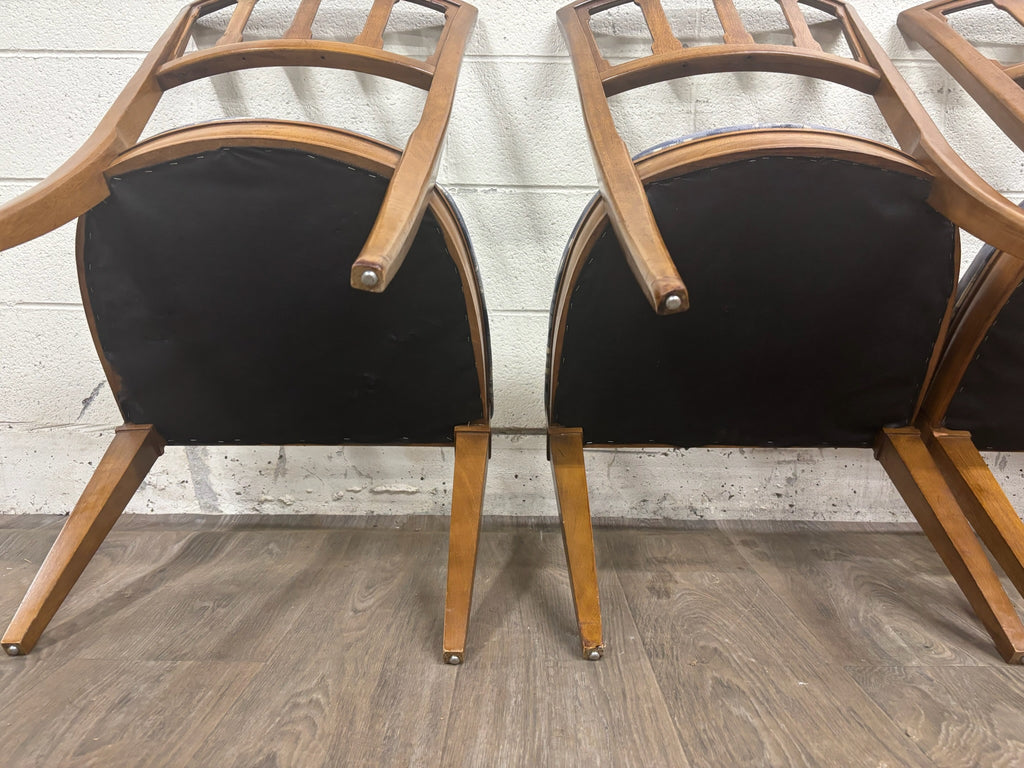 Vintage Mid Century Modern MCM Upholstered Dining Side Chairs - Set of 4