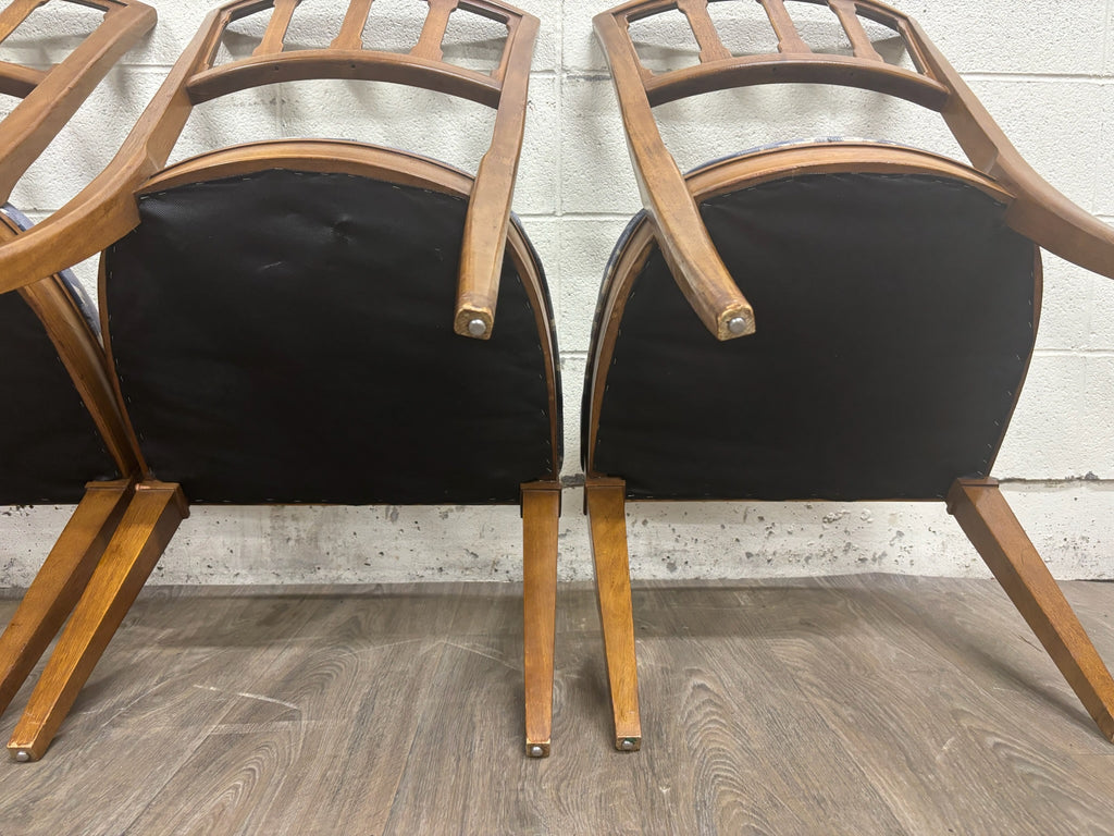 Vintage Mid Century Modern MCM Upholstered Dining Side Chairs - Set of 4