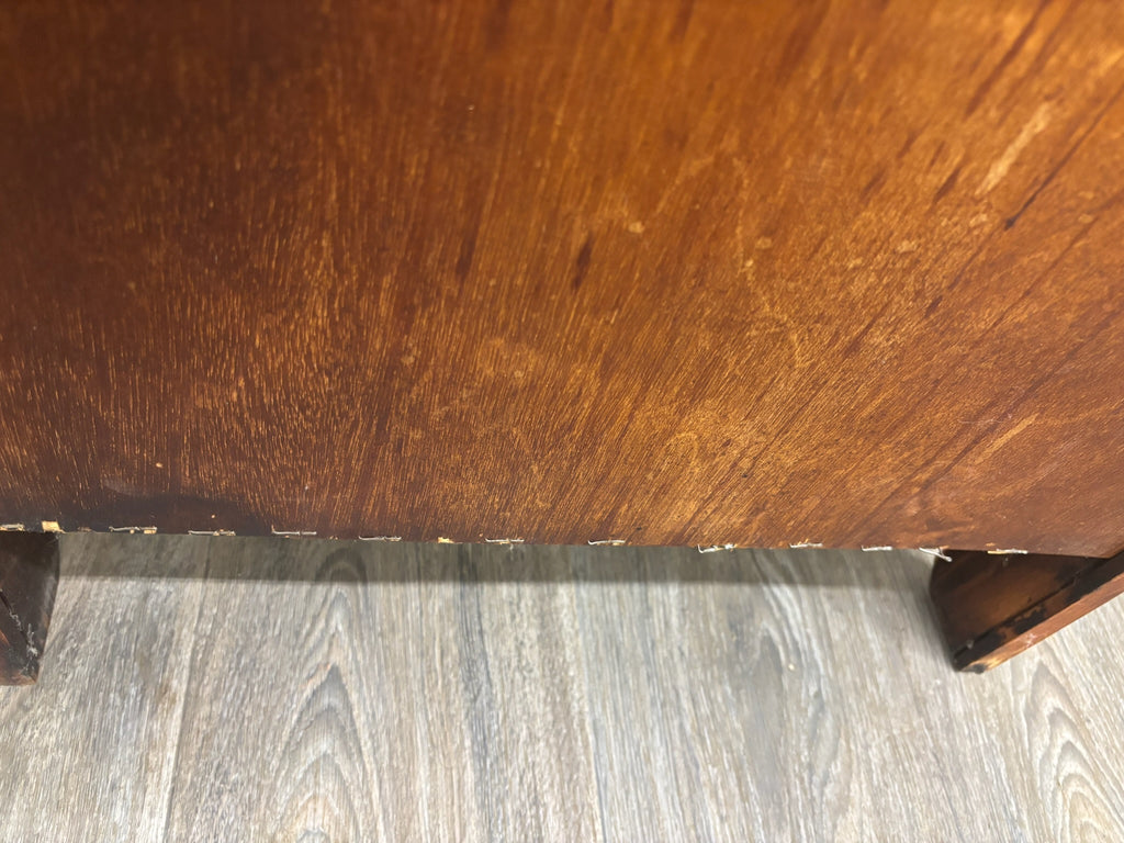 Vintage White Clad American Country Oak Icebox Cabinet Side Table Nightstand