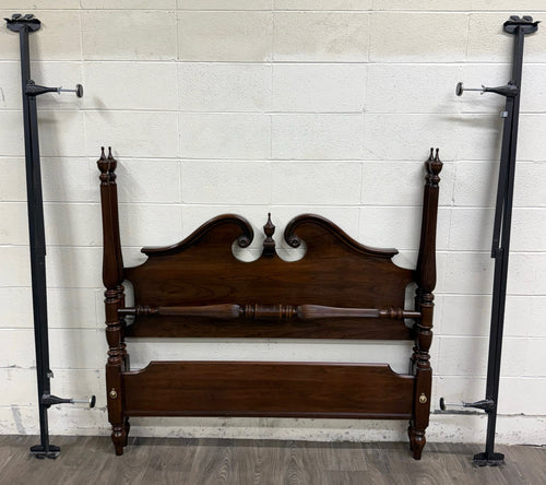 Vintage Full Size Ethan Allen Georgian Court Solid Cherry Four Poster Bed