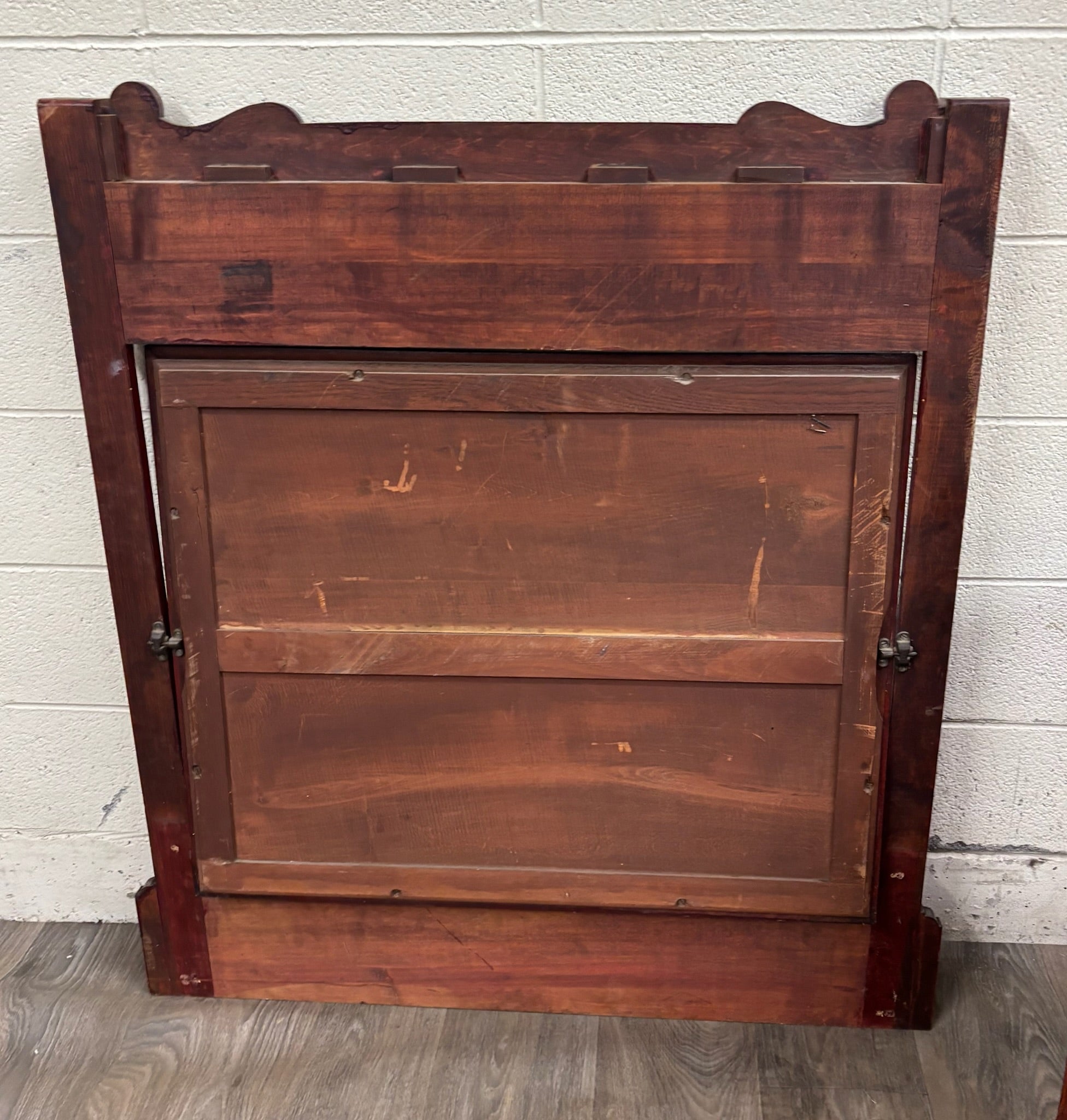 Antique Victorian Eastlake Marble Top Walnut Dresser with Mirror