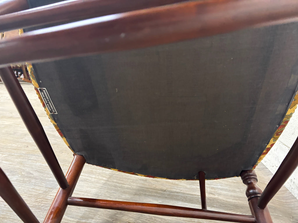 Vintage 1960s Barnard & Simonds Co. Louis XIII Style Upholstered Armchair