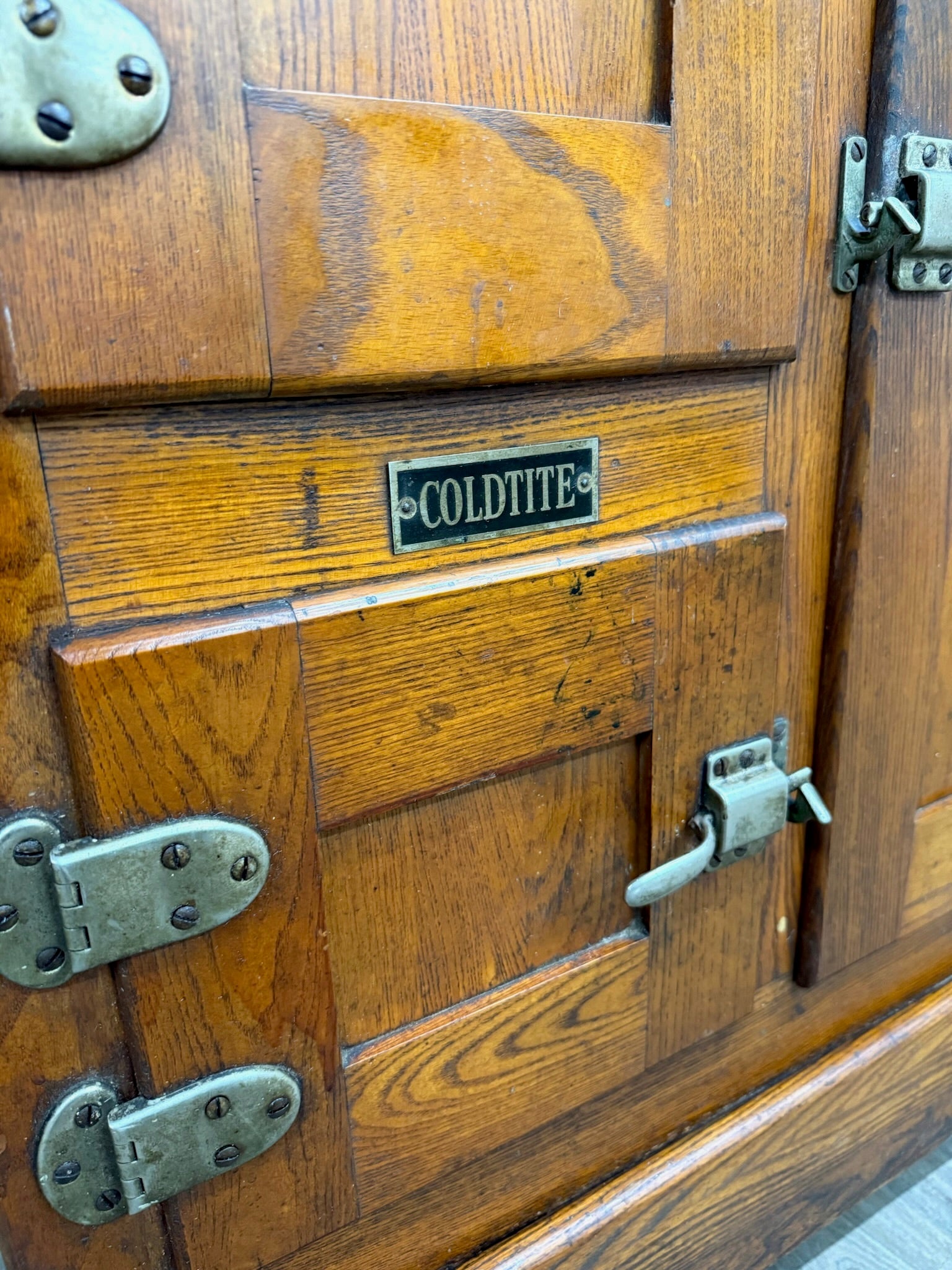 Antique Coldtite Oak Ice Box
