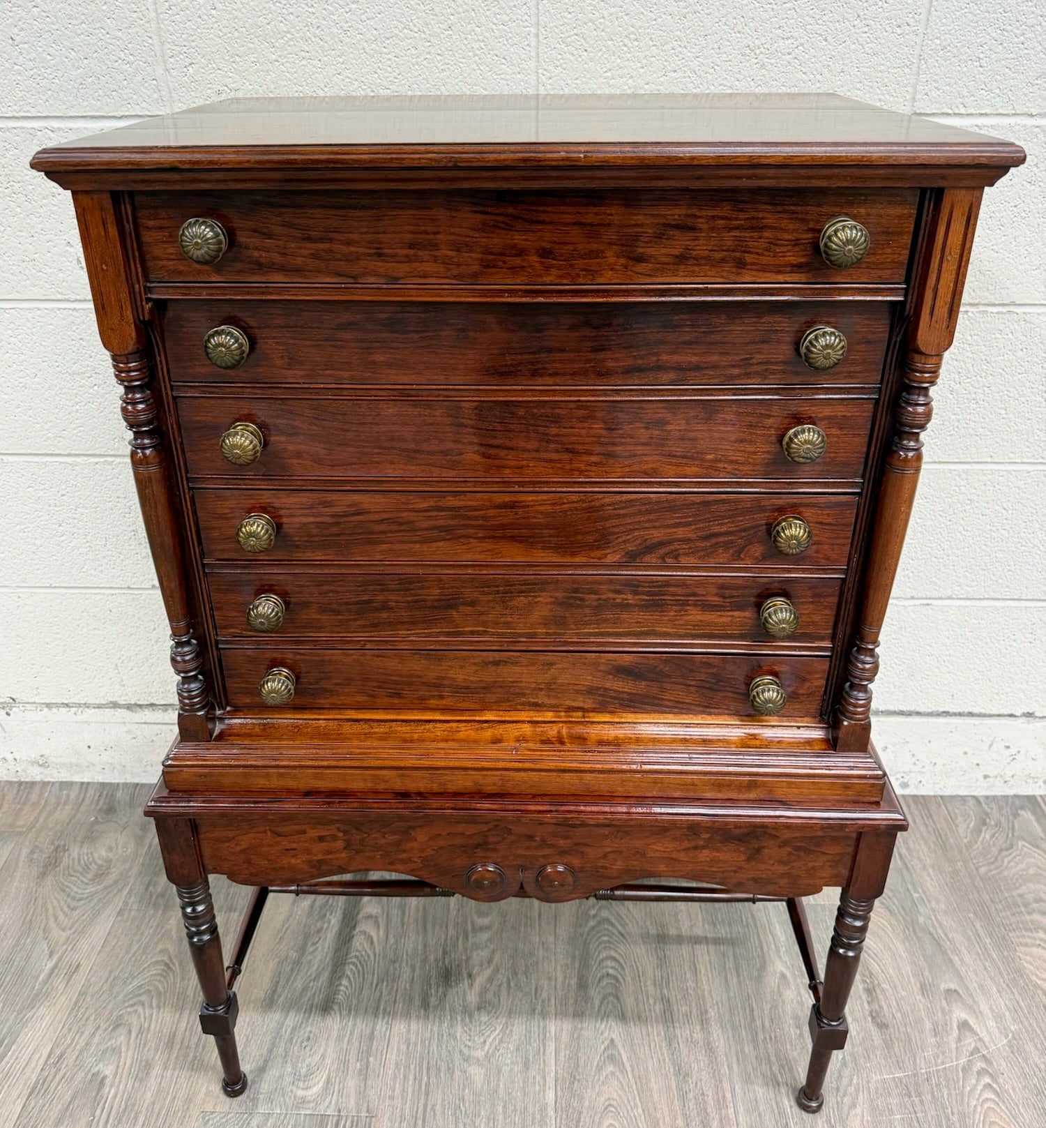Vintage American Empire or Sheraton Style Lingerie Chest Semainier