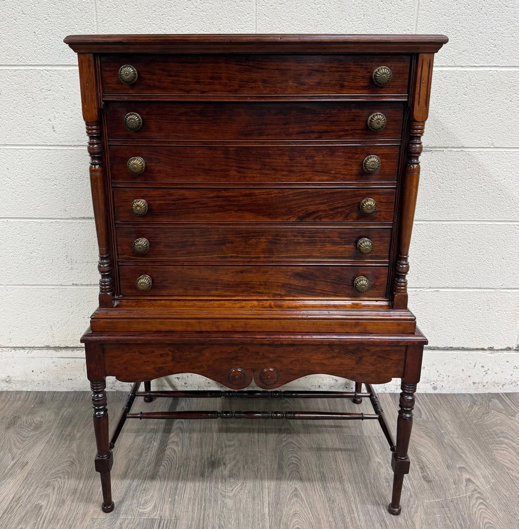 Vintage American Empire or Sheraton Style Lingerie Chest Semainier