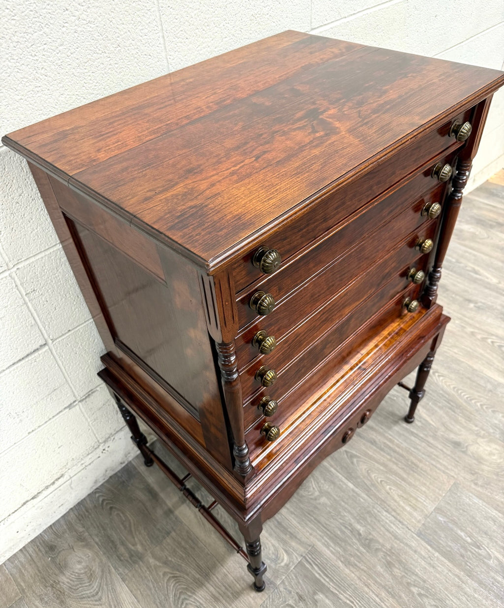 Vintage American Empire or Sheraton Style Lingerie Chest Semainier