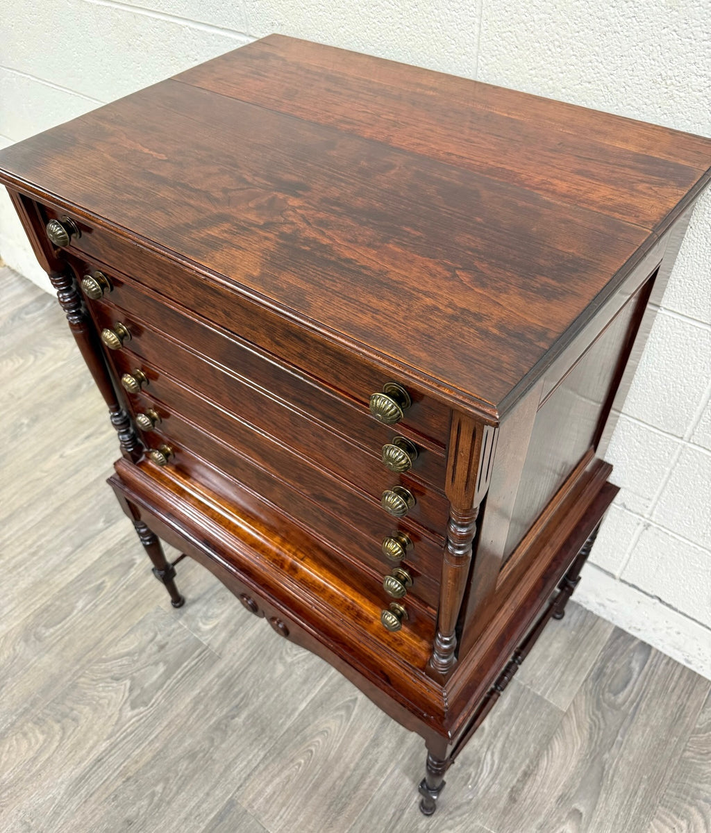 Vintage American Empire or Sheraton Style Lingerie Chest Semainier