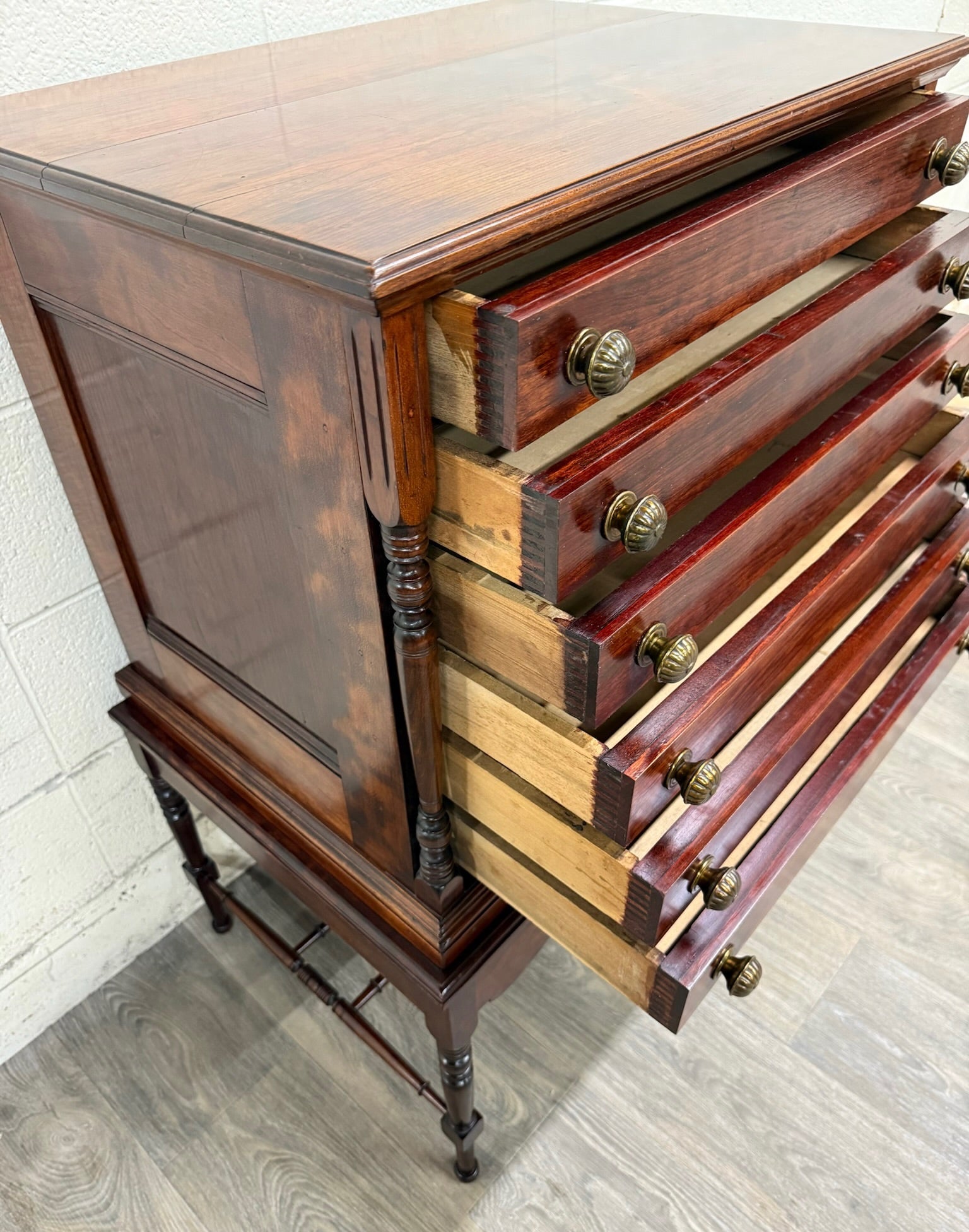 Vintage American Empire or Sheraton Style Lingerie Chest Semainier