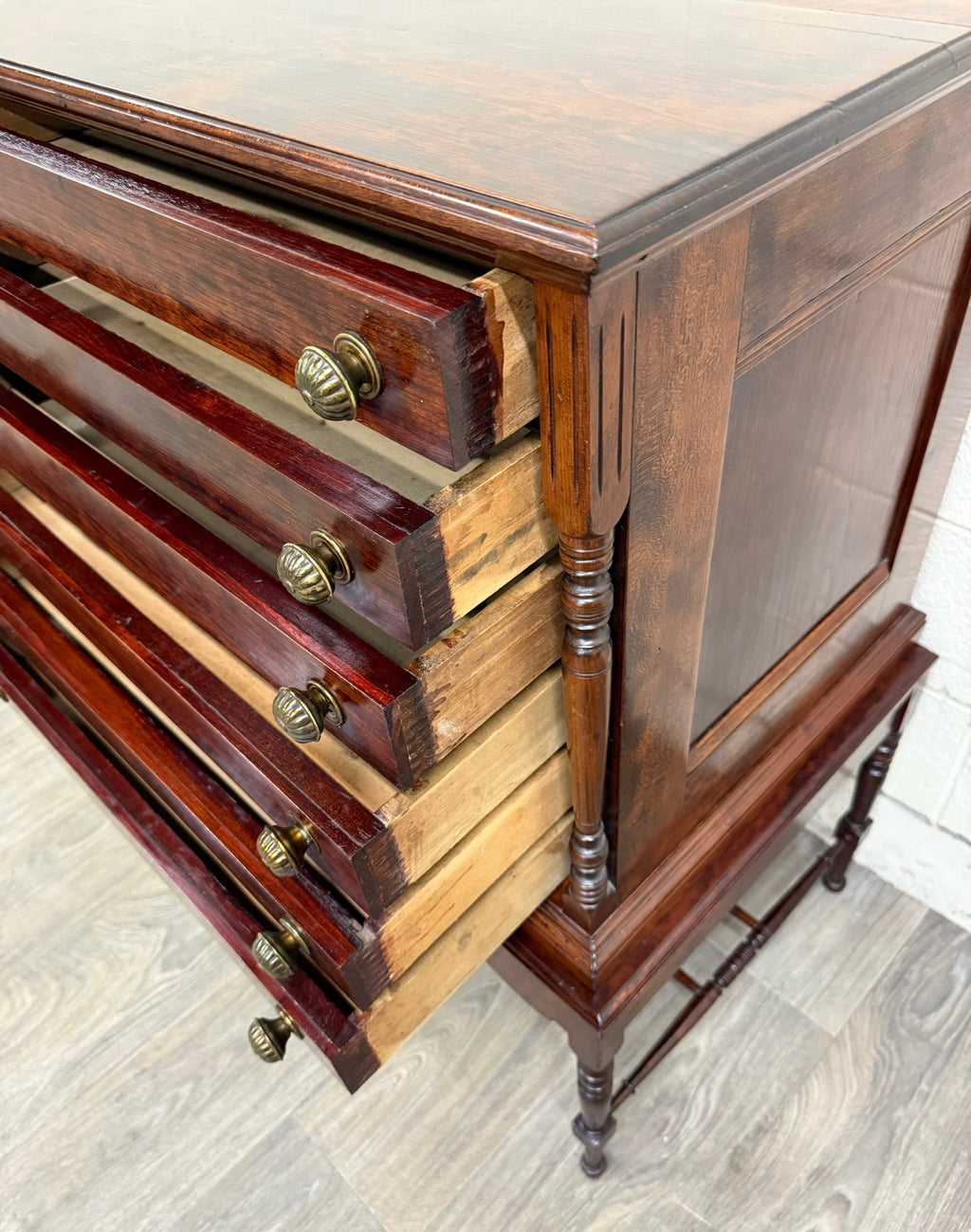Vintage American Empire or Sheraton Style Lingerie Chest Semainier
