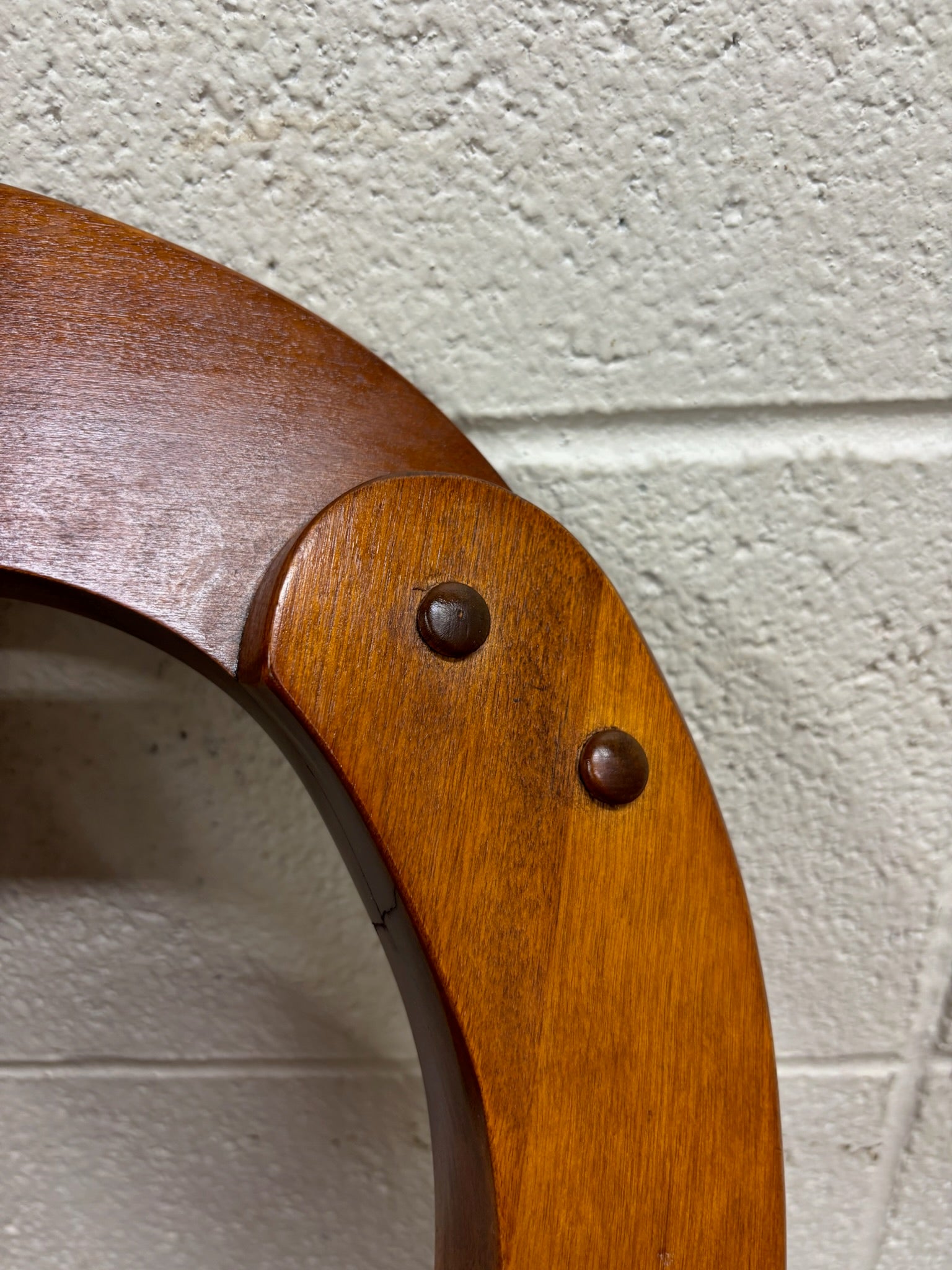 Vintage Colonial or Queen Anne Style Solid Maple Balloon Back Rocking Chair