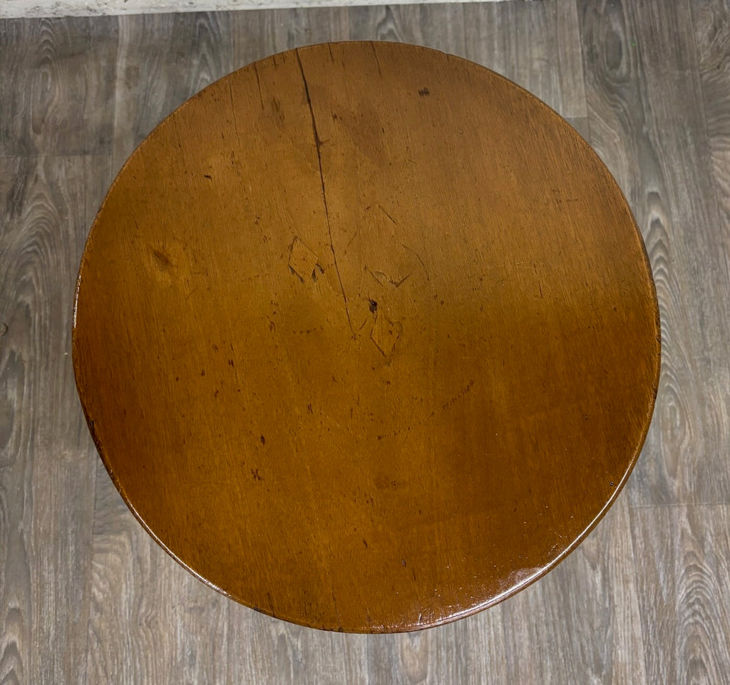 Antique 19th Century Mahogany Tilt Top Tea Occasional Pedestal Tripod Table