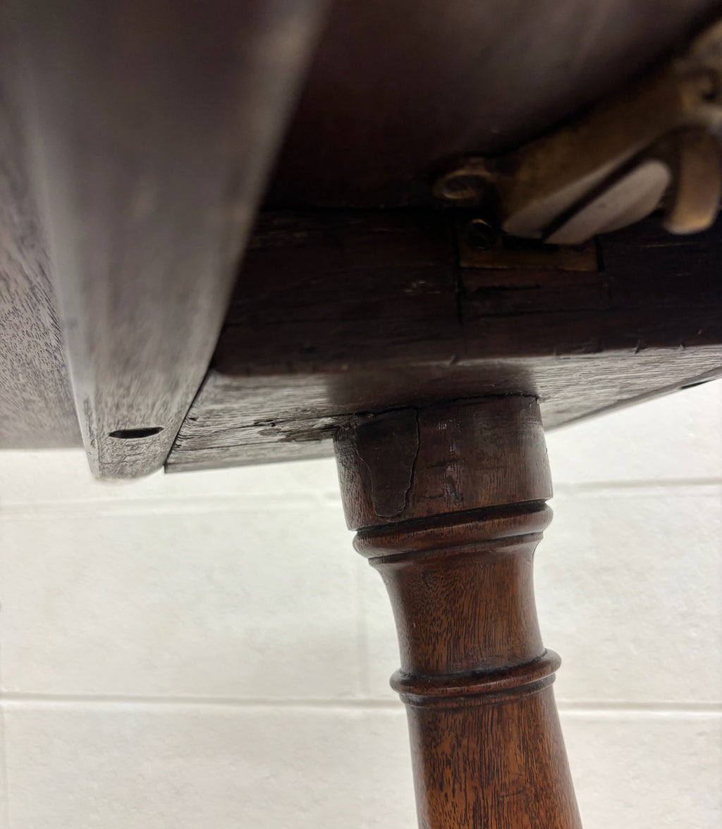 Antique 19th Century Mahogany Tilt Top Tea Occasional Pedestal Tripod Table