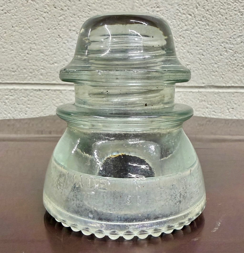 Vintage Hemingray No. 42 Clear Glass Electric Insulator