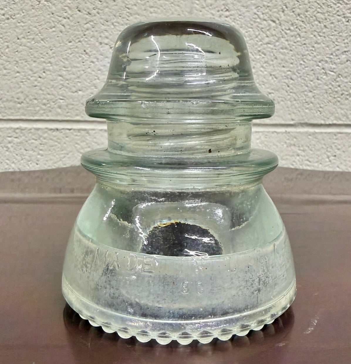 Vintage Hemingray No. 42 Clear Glass Electric Insulator