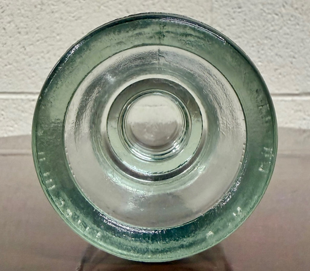 Antique Armstrong Aqua Tinted Glass Electrical or Telephone Insulator