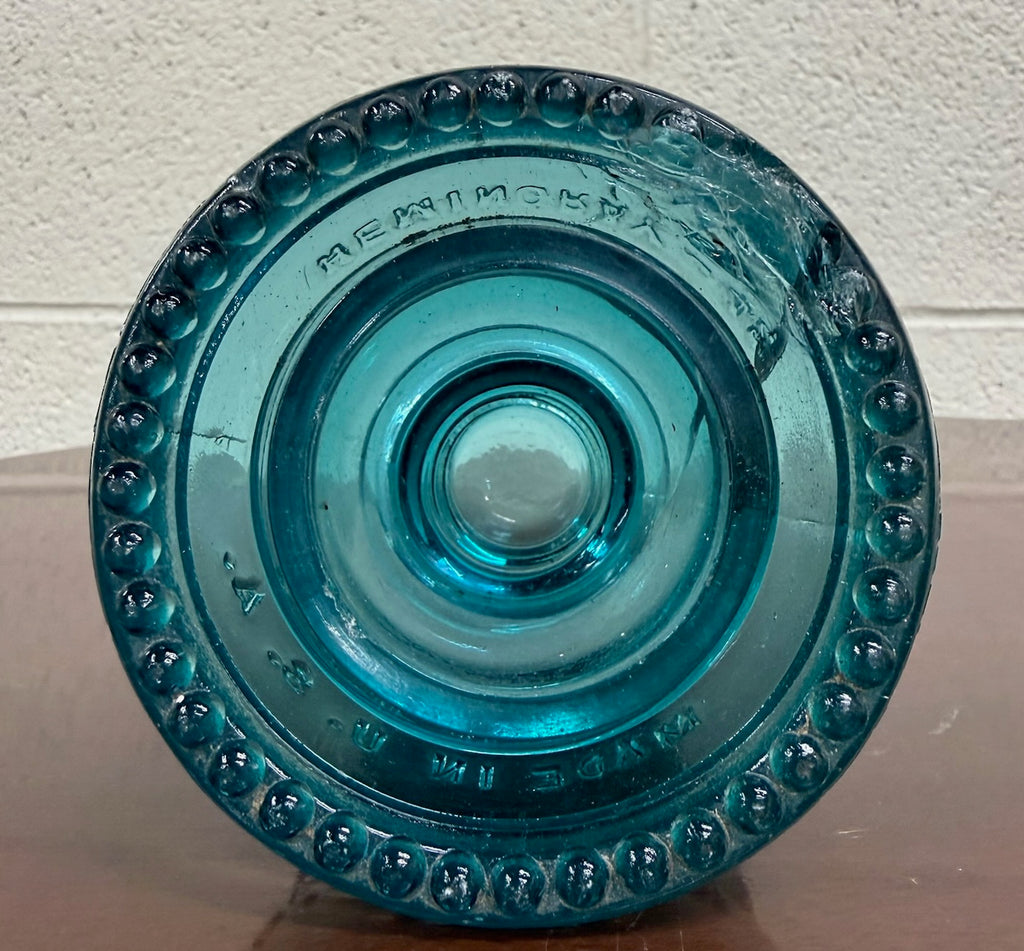Vintage Hemingray No. 42 CD 154 Double Petticoat Aqua Blue Glass Insulator