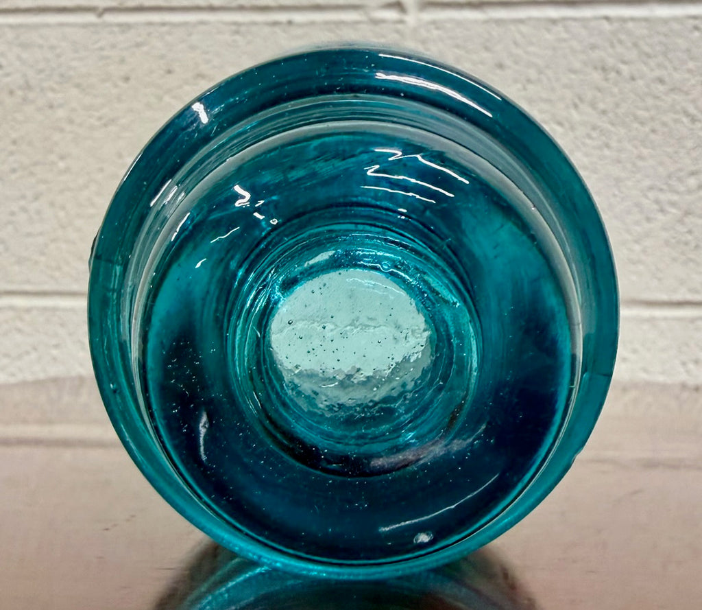 Vintage Hemingray No. 42 CD 154 Double Petticoat Aqua Blue Glass Insulator