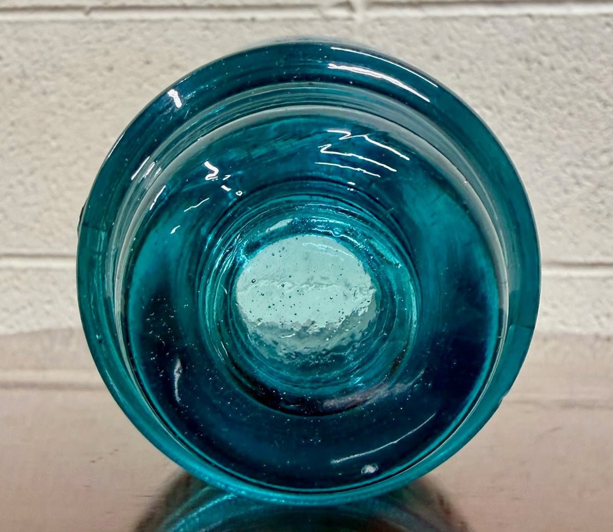 Vintage Hemingray No. 42 CD 154 Double Petticoat Aqua Blue Glass Insulator