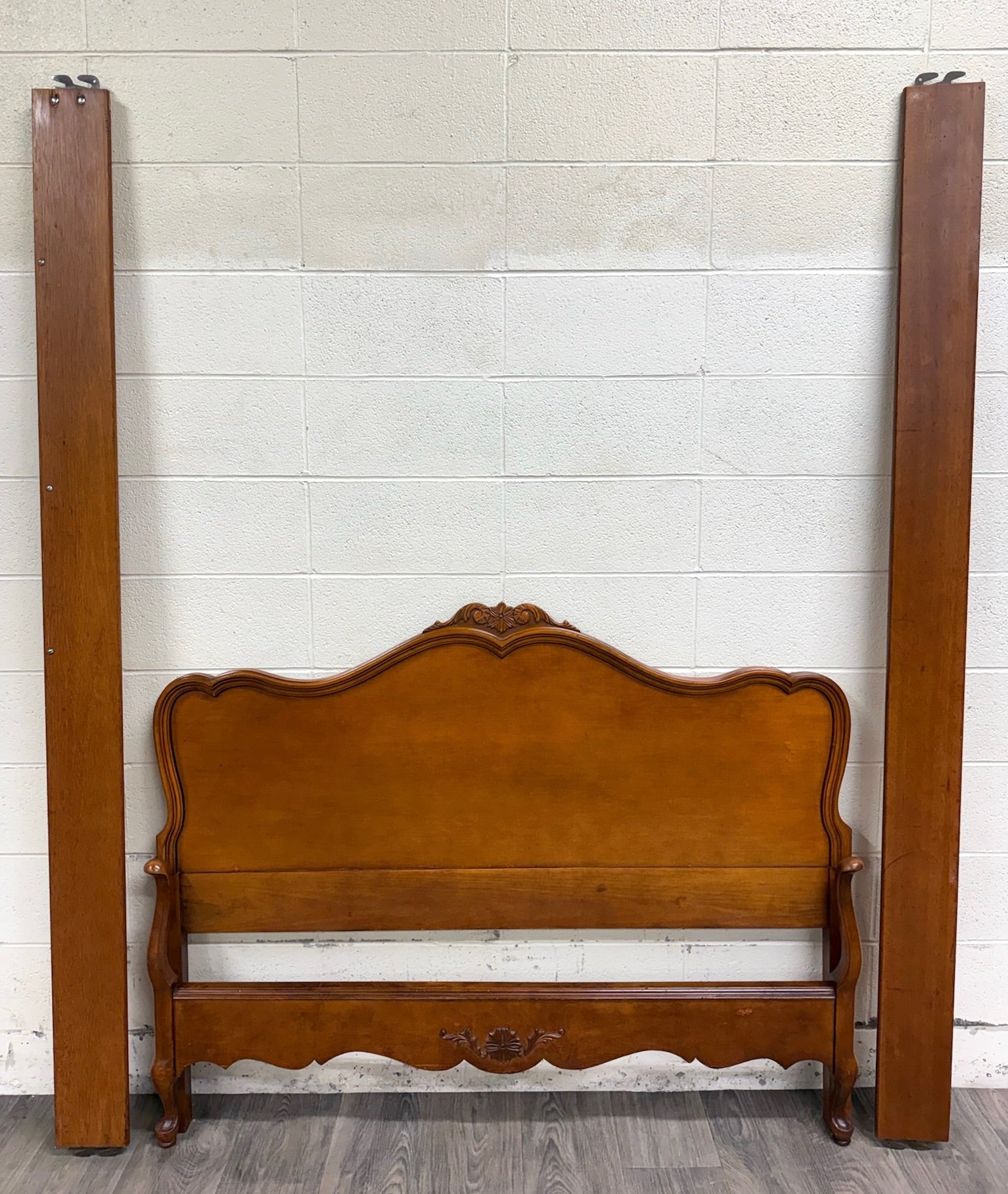 Vintage Full Size French Provincial or Rococo Revival Style Bed