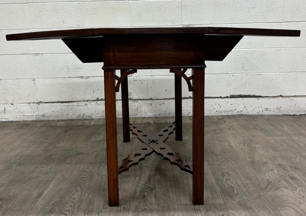 Antique George III Chippendale Style Mahogany Drop Leaf Table