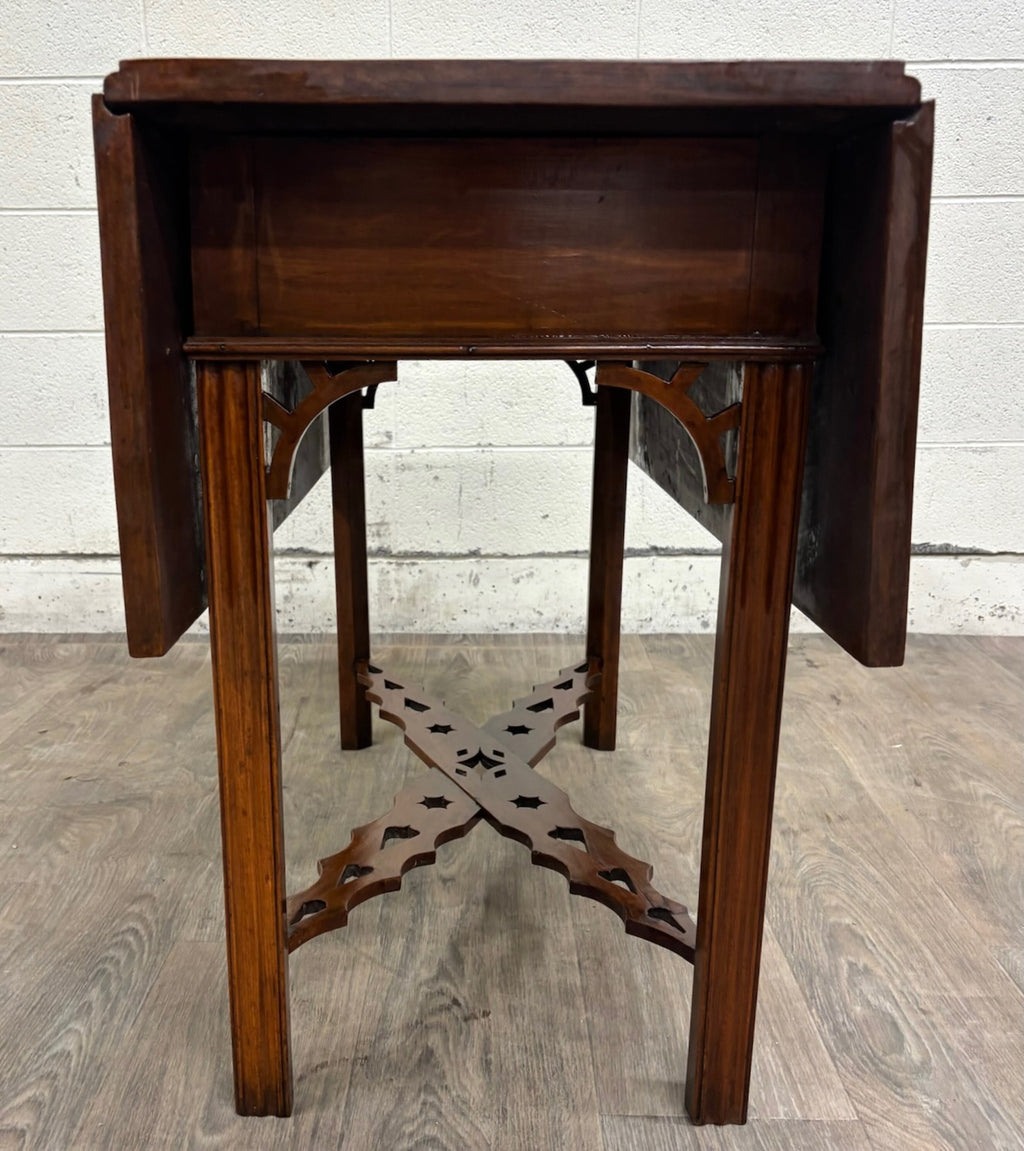 Antique George III Chippendale Style Mahogany Drop Leaf Table