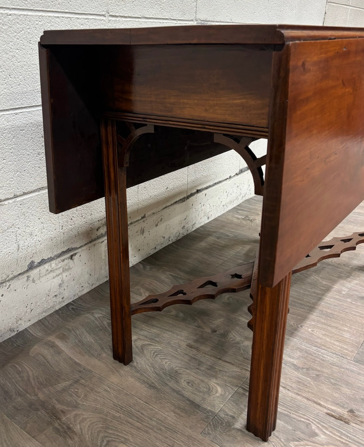 Antique George III Chippendale Style Mahogany Drop Leaf Table