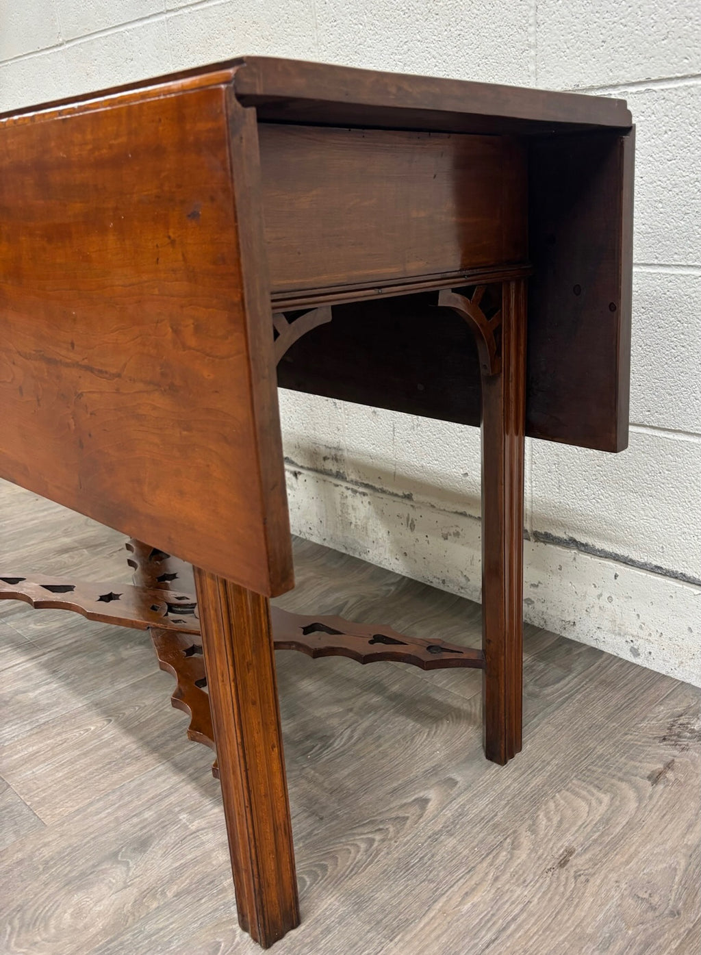 Antique George III Chippendale Style Mahogany Drop Leaf Table