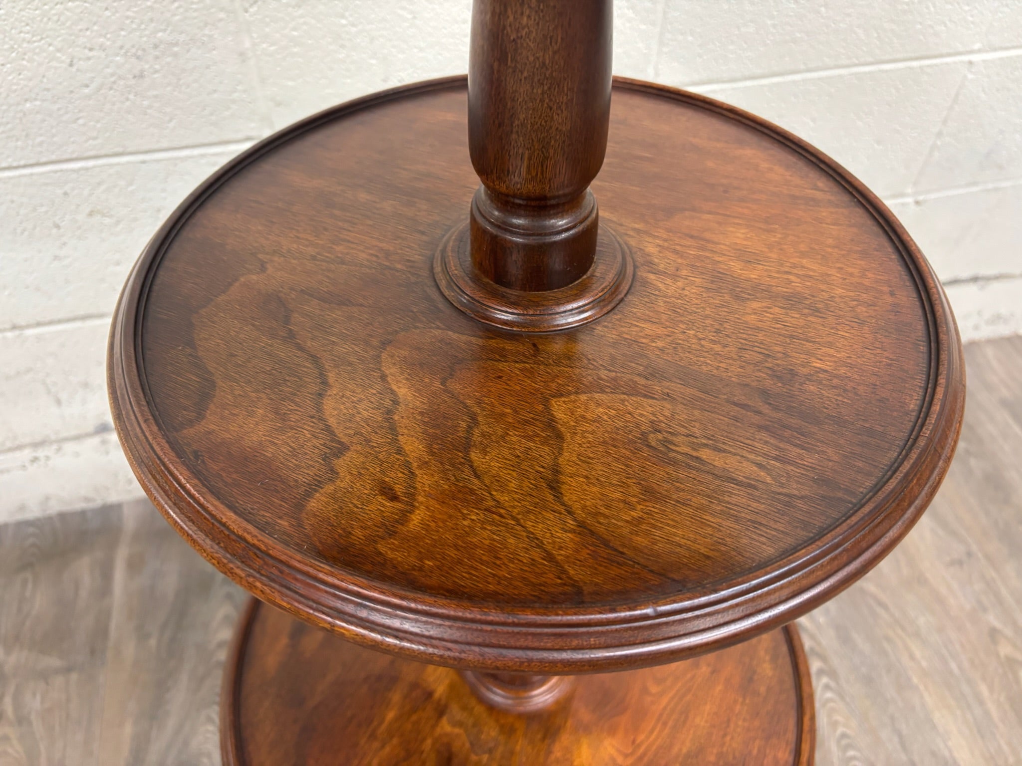 Antique Victorian or George III Walnut Tripod Revolving Display Stand Dumbwaiter